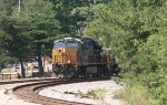 CSX 3310 and 5214 round the curve by Mayor’s park